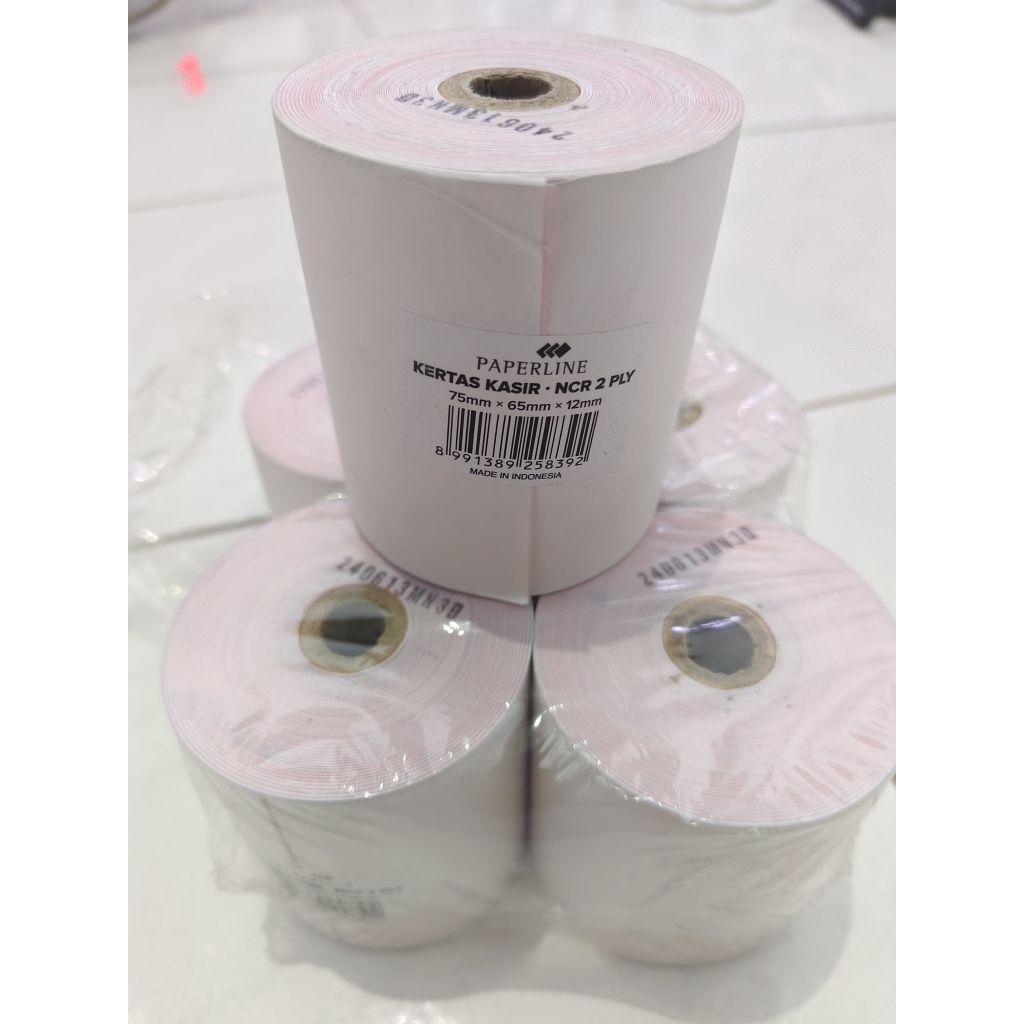KERTAS STRUK NCR 2 PLY 75X65X12MM MERK PAPERLINE / Kertas Kasir