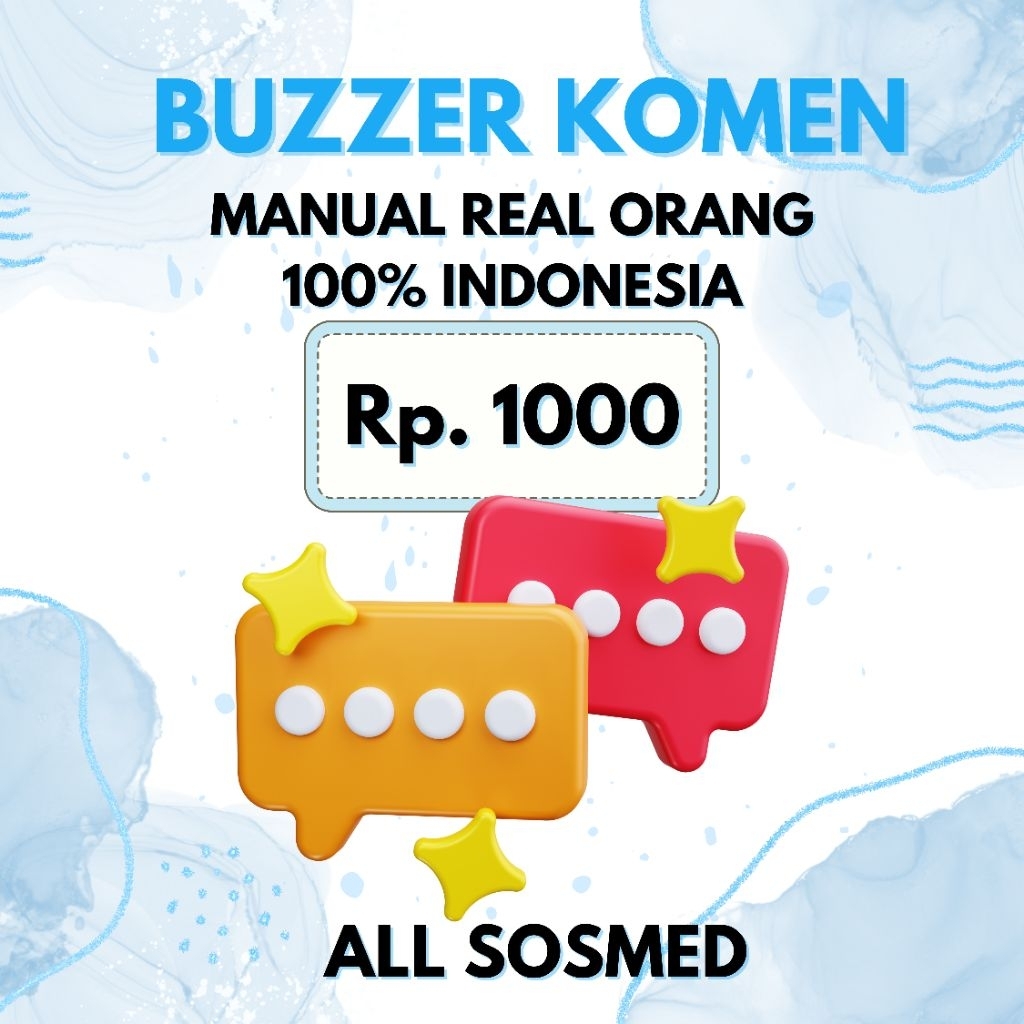 JASA BUZZER SOSIAL MEDIA (KOMENTAR)  KOMEN IG/TT/TW/YT/FB REAL HUMAN INDONESIA NO BOT