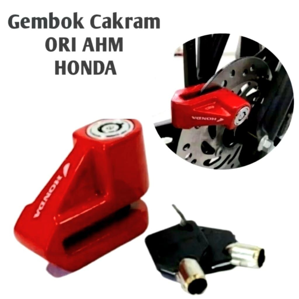 Gembok cakram motor Honda Ori kunci cakram rem motor universal Asli AHM Promo