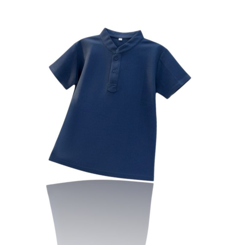 Kaos Anak Kerah Sanghai Baju Koko Anak Oblong Kancing Fahion Bahan Tebal Adem Nyaman Dipakai