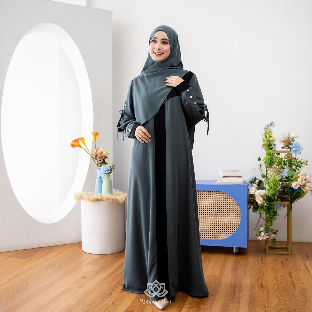 Ummusalsa | SET gamis anisa, dress wanita hijab, gamis syari, gamis wanita