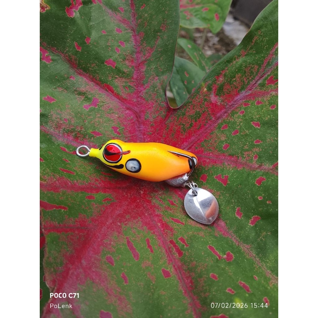 SOFT FROG UMPAN CASTING IKAN GABUS (PANJANG 4,5CM BERAT 6GRAM TIMAH COR)