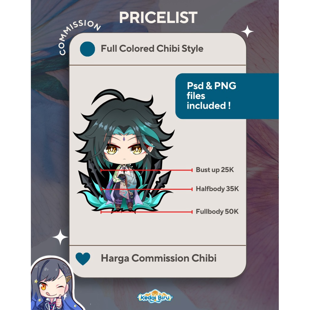 Open Commission Art - Anime Chibi Style Full Colored
