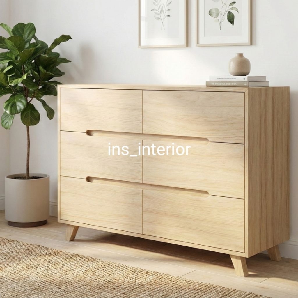 MEJA NAKAS MULTIFUNGSI MINIMALIS KEKINIAN LACI 6