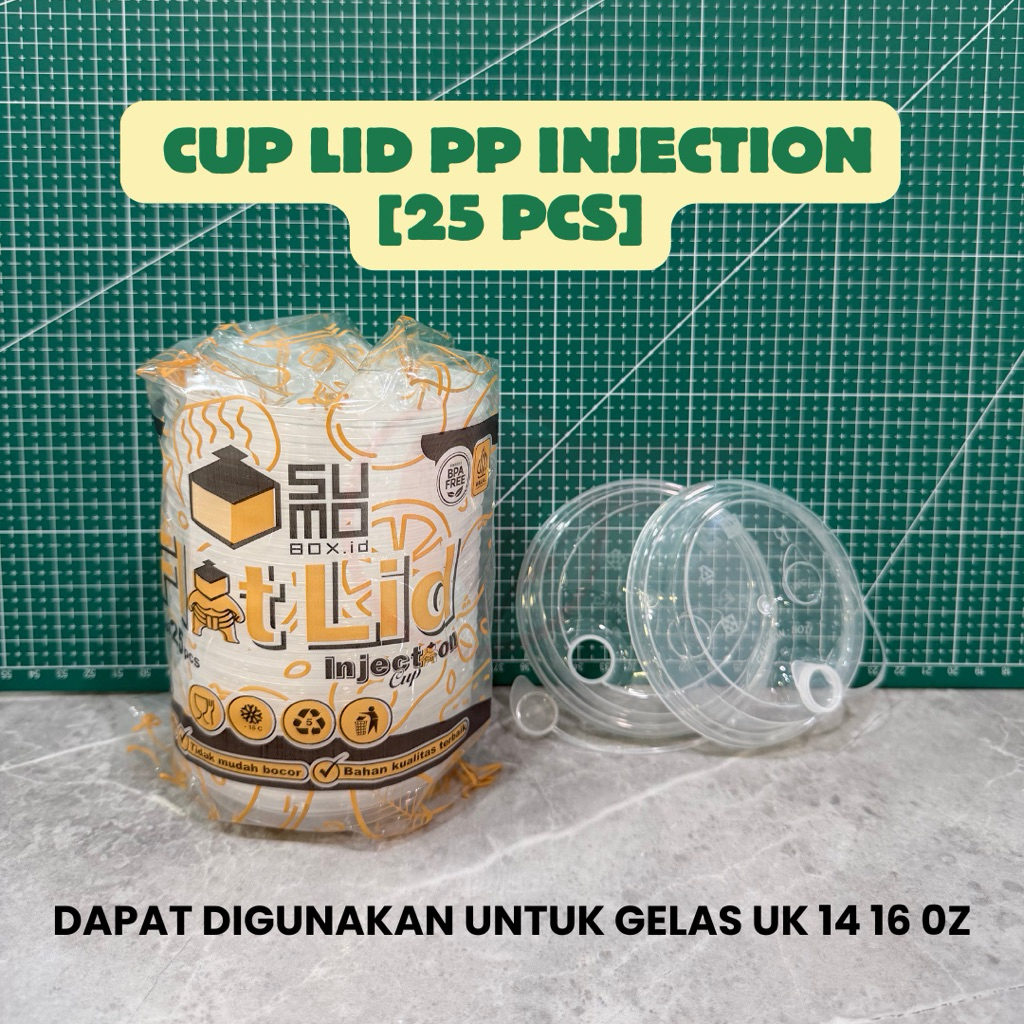 Lid Cup PP Injection / Tutup Cup Plastik PP Injection [25 pcs]