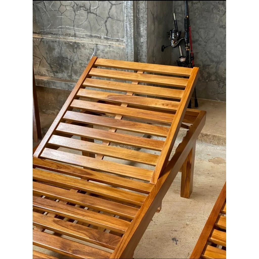PROMO TERMURAH!!! KURSI PANTAI/KURSI LOUNGER/KURSI SANTAI/KURSI SANTAI KAYU JATI