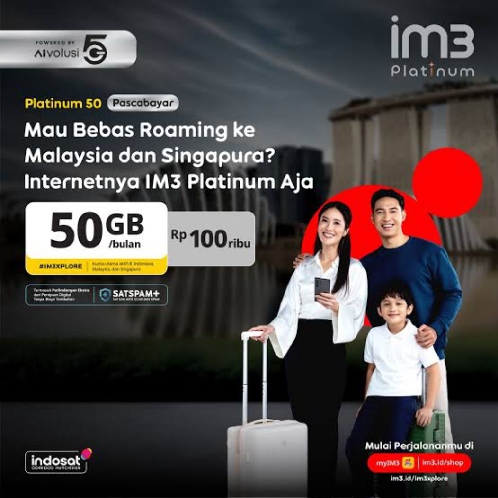 Kartu Perdana Indosat Platinum 50 paket 3 bulan pilih nomor cantik