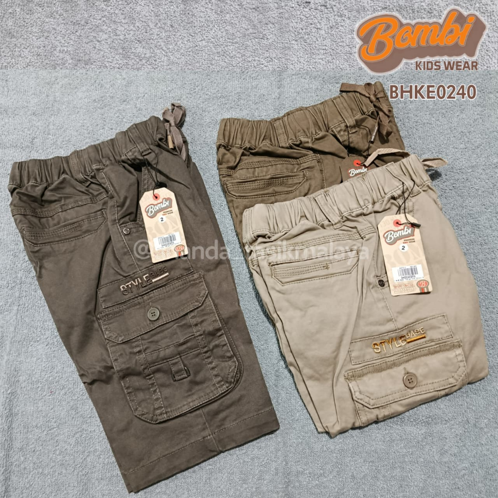 Bombi - Celana Pendek Cargo Anak Laki-laki 4th - 10th BHKE0240 / Celana Pendek Cargo Anak Laki-Laki 