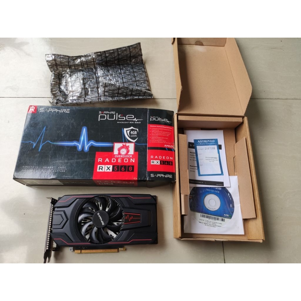 VGA SAPPHIRE PULSE Radeon RX 560 4GB GDDR5 16 CU