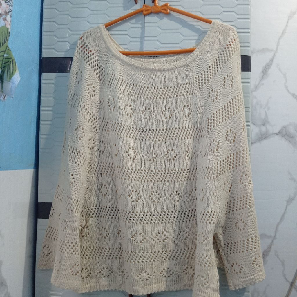 Preloved blouse rajut wanita