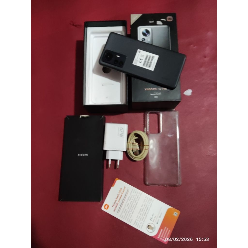 Xiaomi 12 Pro 5G 12/256 LENGKAP CHARGER 67 WATT SECOND NORMAL