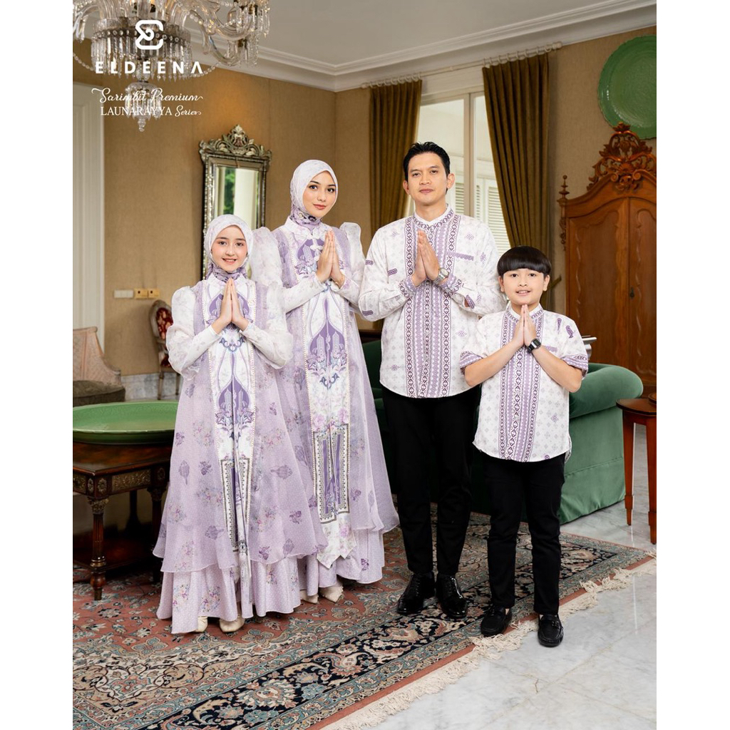Sarimbit Eldeena Syari terbaru Lebaran 2026 | Launarayya Series Sarimbit premium | Couple keluarga L