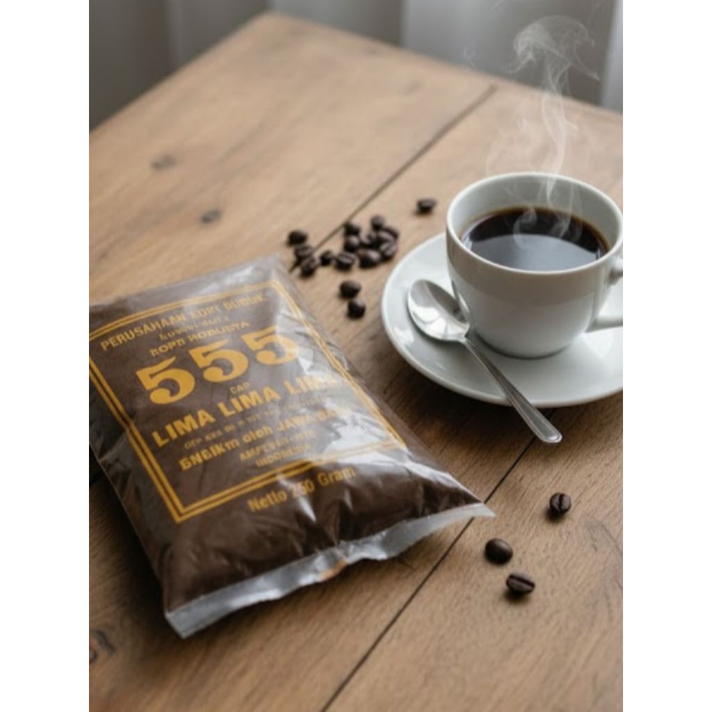 Kopi 555 250 gram cap lima lima lima Kopi Lombok Kopi Robusta