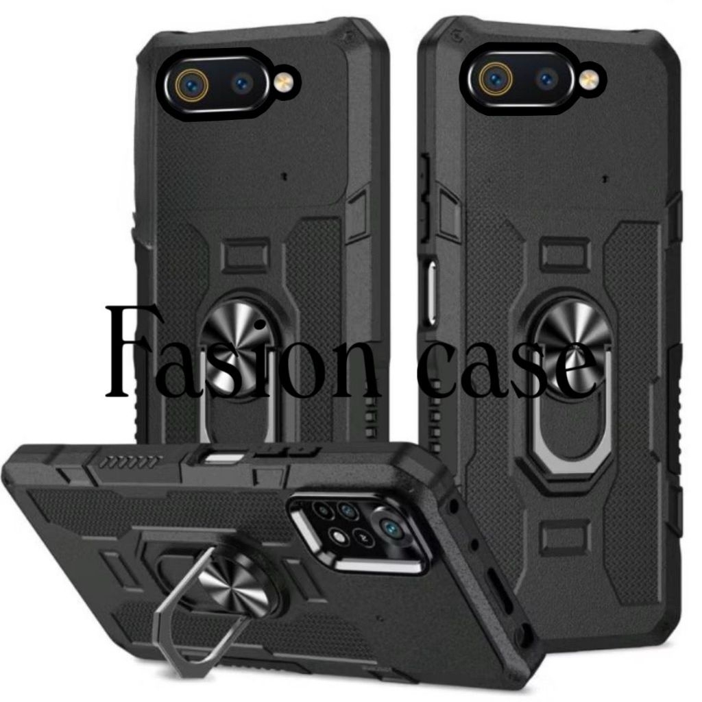 OPPO REALME C2 - OPPO A1K Hard Case Armor Robot Case Kickstand Hybrid Hit Eye Ring Holder Casing Rob