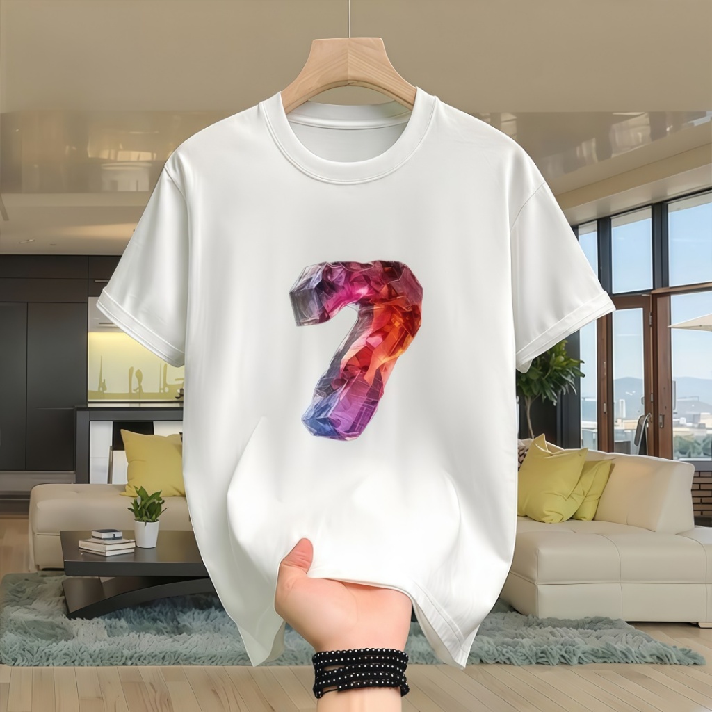 COD Kaos Pria Murah Berkualitas Motif Angka 7 Best Seller