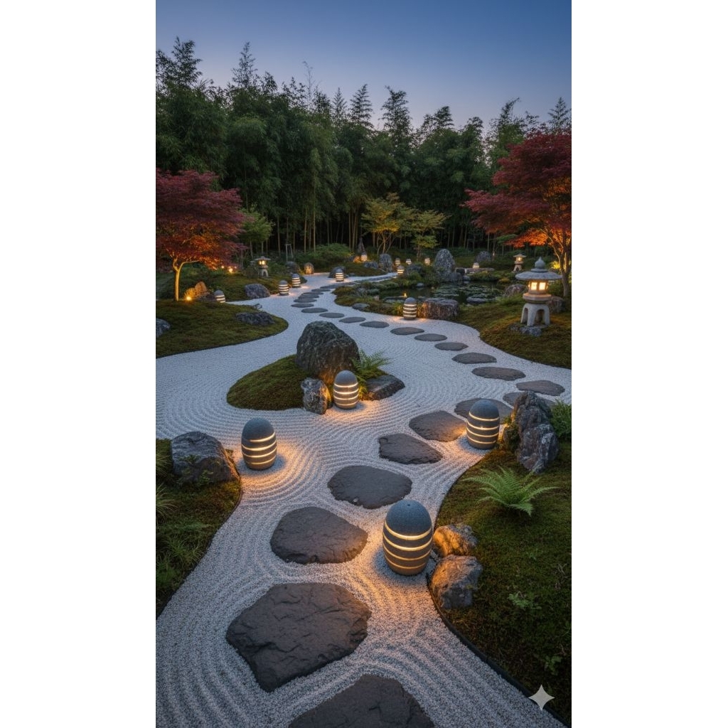 Lampu Taman Batu Kali (Stone Lanterns)