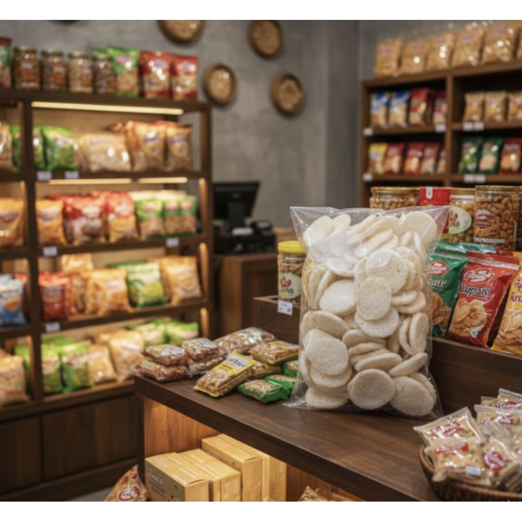 KERUPUK KEMPLANG PALEMBANG KILOAN  KERUPUK IKAN TENGIRI KOIN GURIH ASIN