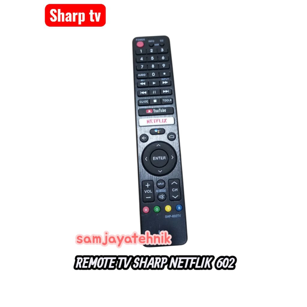 remote tv Sharp NETFLIK YOUTUBE