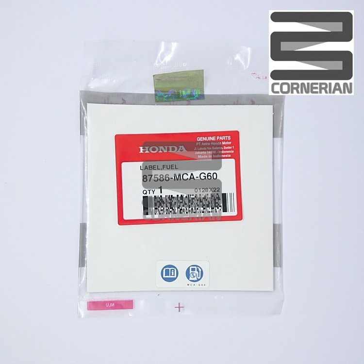 [ CORNERIAN ] Honda Motor Matic Label Fuel Stiker Tempelan Tangki Bensin Original Astra AHM Ori