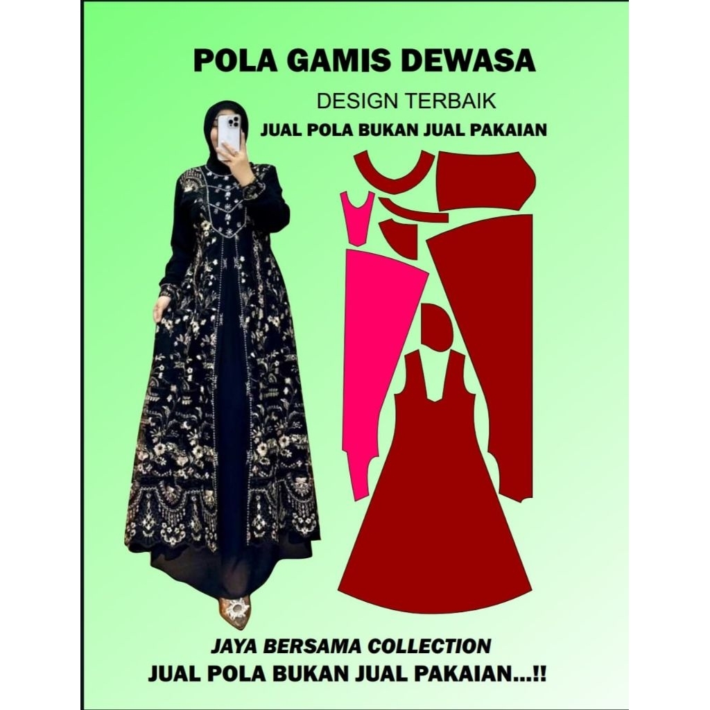 pola baju gamis abaya Turkey new desain