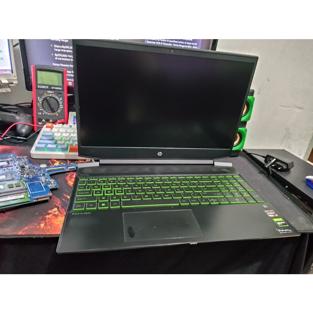 HP Laptop Gaming Pavillion 15 Rusak Mainboard Ryzen 5 5600H GTX 1650 4GB