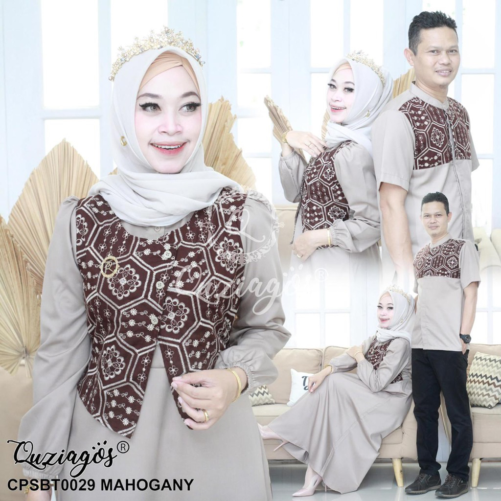 Gamis lebaran katun triset premium by quziagos