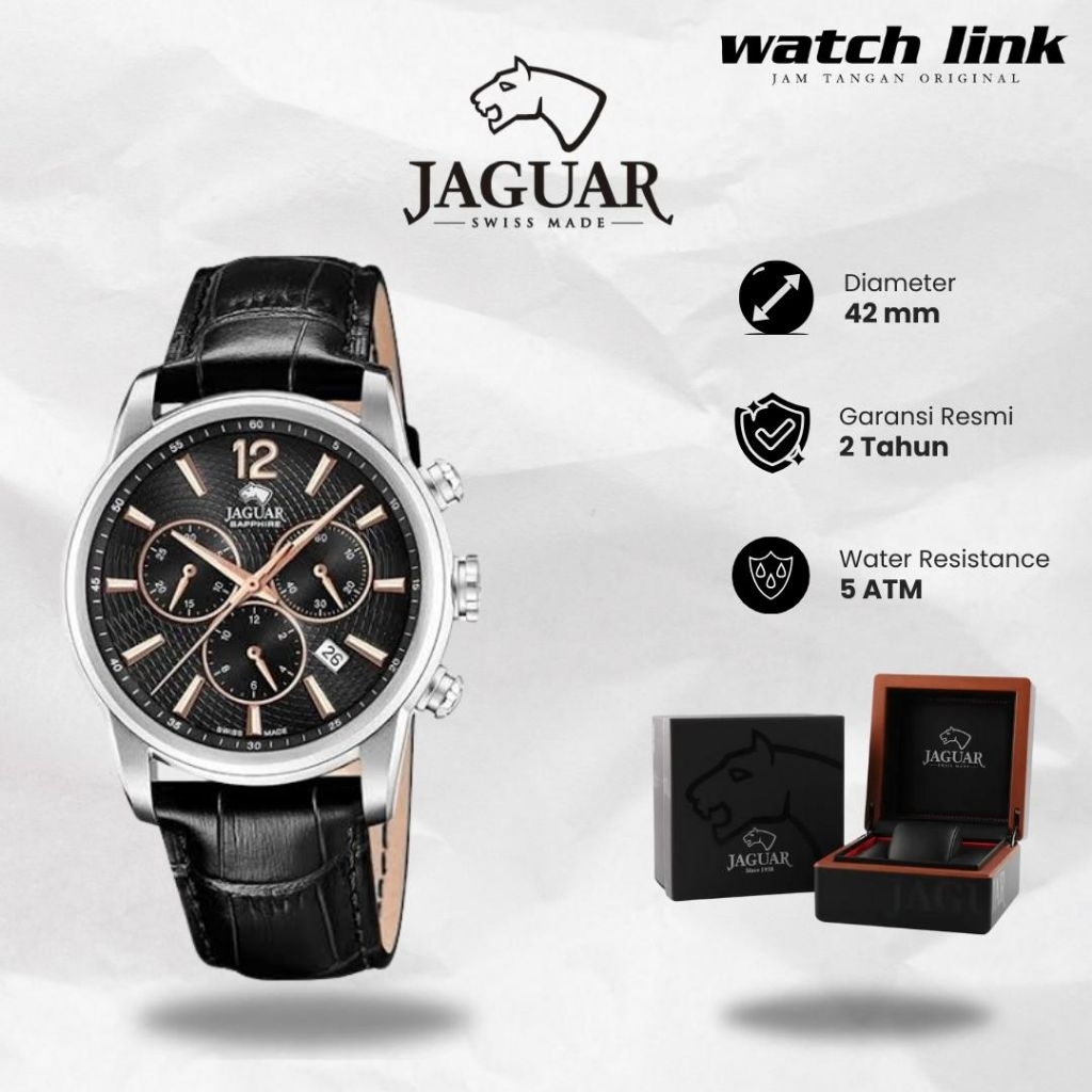 Jam Tangan Jaguar J968/1 Strap Coklat Original Garansi Resmi
