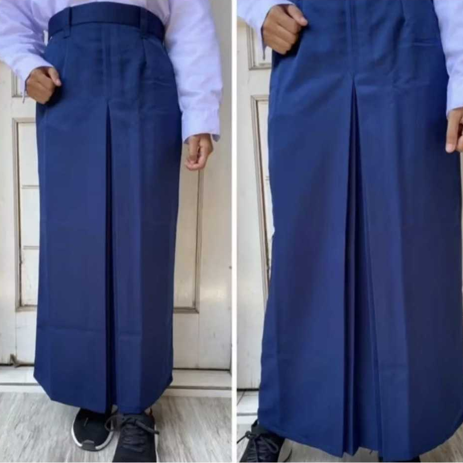 Rok Sekolah Span SMP SMA SMK Rok Panjang SMP Belah Tengah Bahan Drill Twist