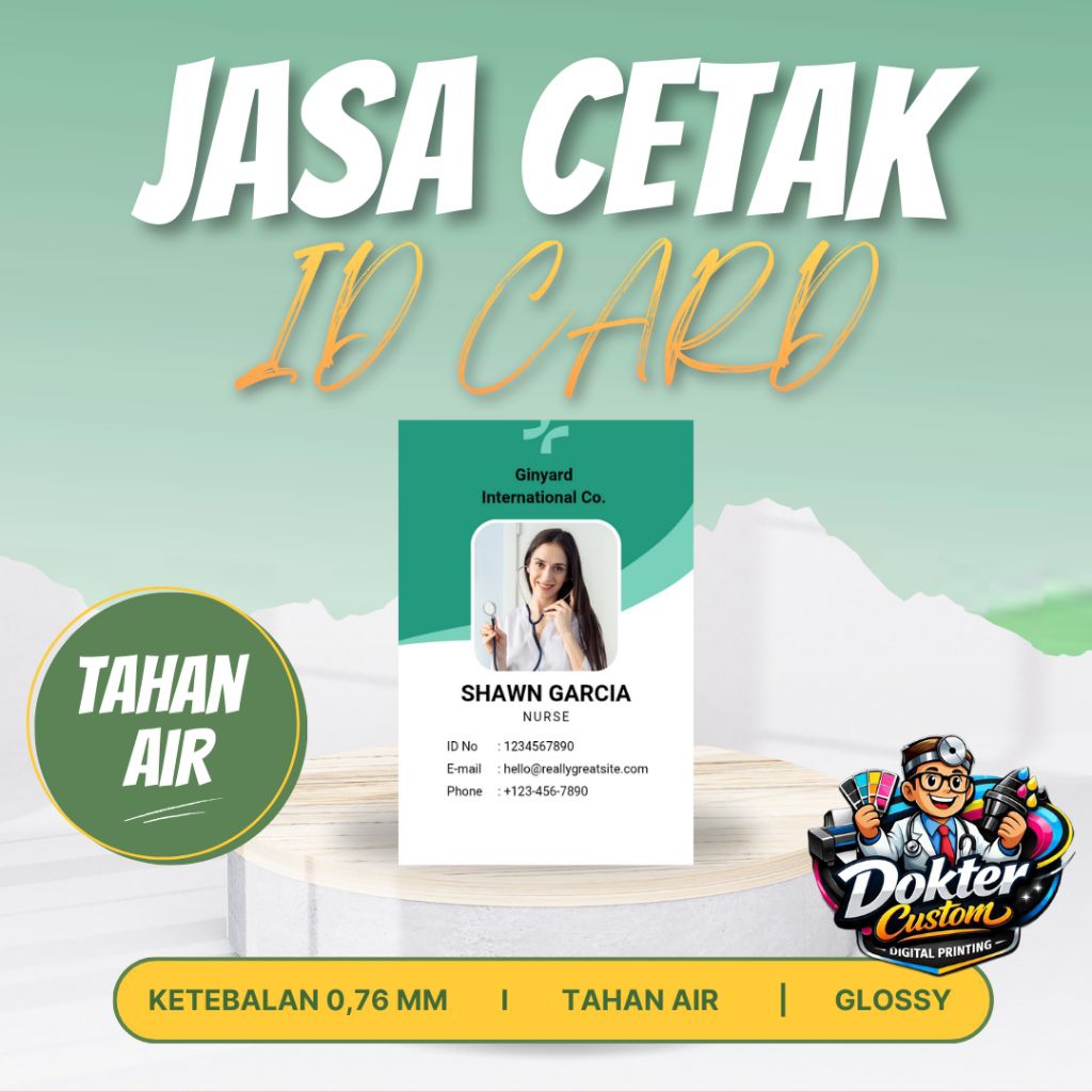 jasa cetak id card tahan air