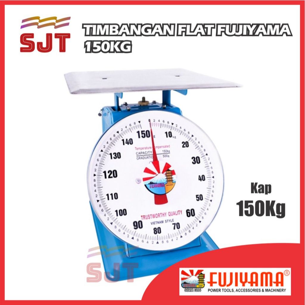 FUJIYAMA Timbangan Jarum Duduk 150Kg Piring Datar Timbangan Manual