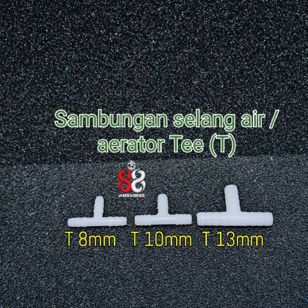 Sambungan konektor uniring selang aerator selang air T 8MM 10MM 13MM