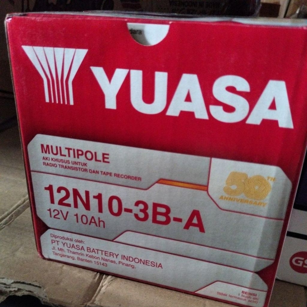 aki accu Yuasa multipole 12N10-3B-A 10Ah aki motor gerobak kaki 3,aki strum ikan,belut,aki genset