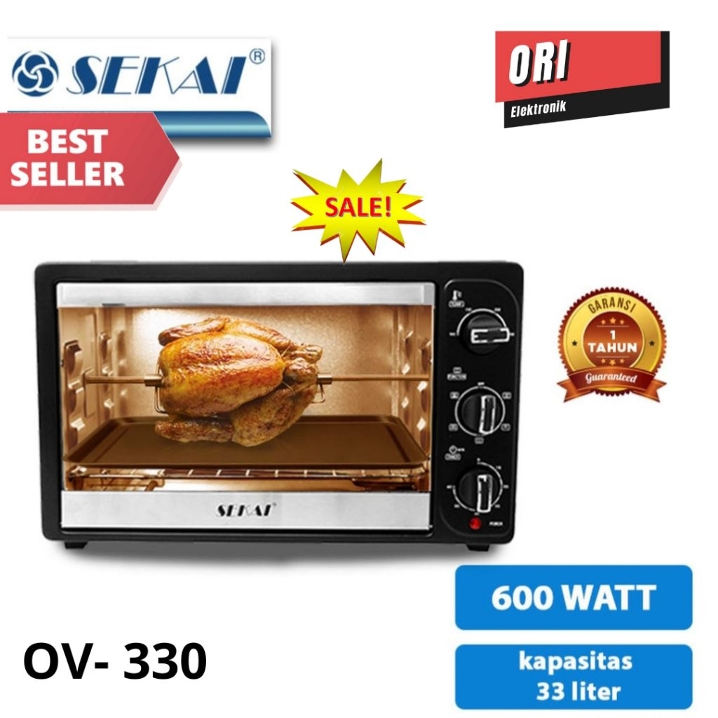 SEKAI OVEN LISTRIK KAPASITAS 33 LITER LOW WATT OV-330