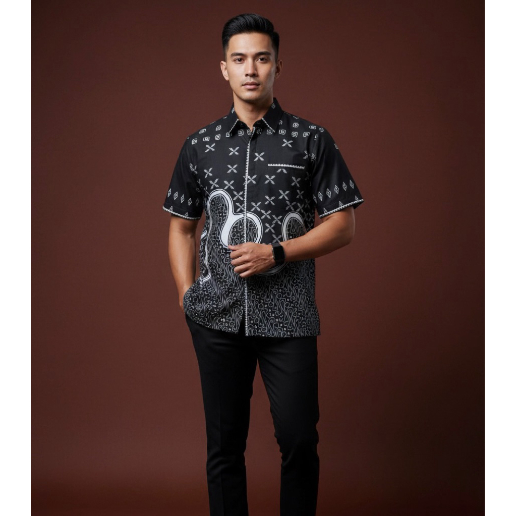 Batik Cantieq Exclusive - DANISWARA |Batik pria modern premium smock katun halus solo | kemeja batik
