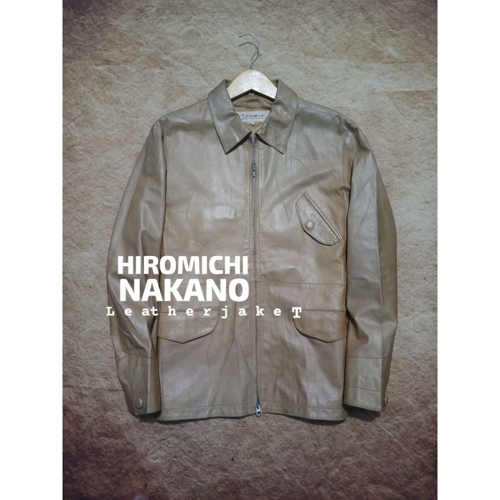 Jaket casual leather MIROMICHI NAKANO 100% kulit asli bekas murah