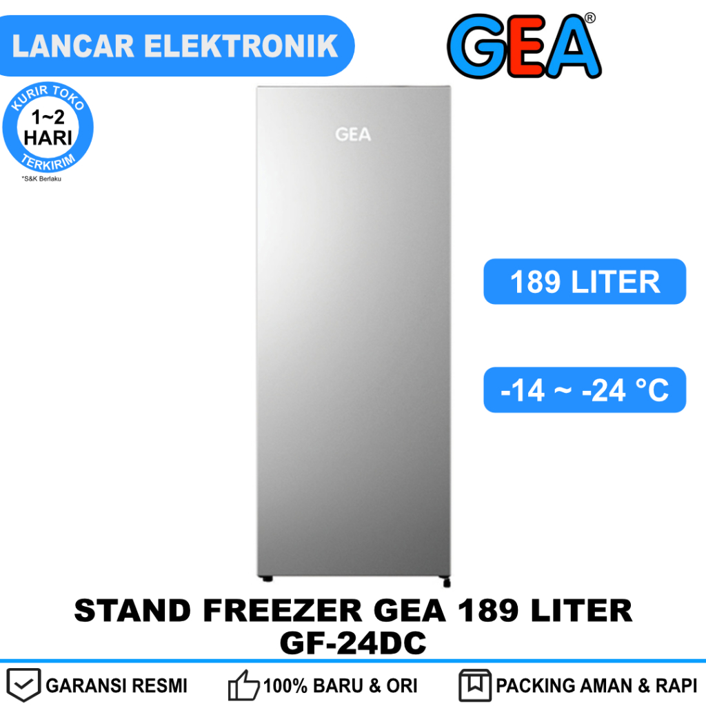 Stand Freezer GEA 189 Liter GF-24DC - Upright Freezer