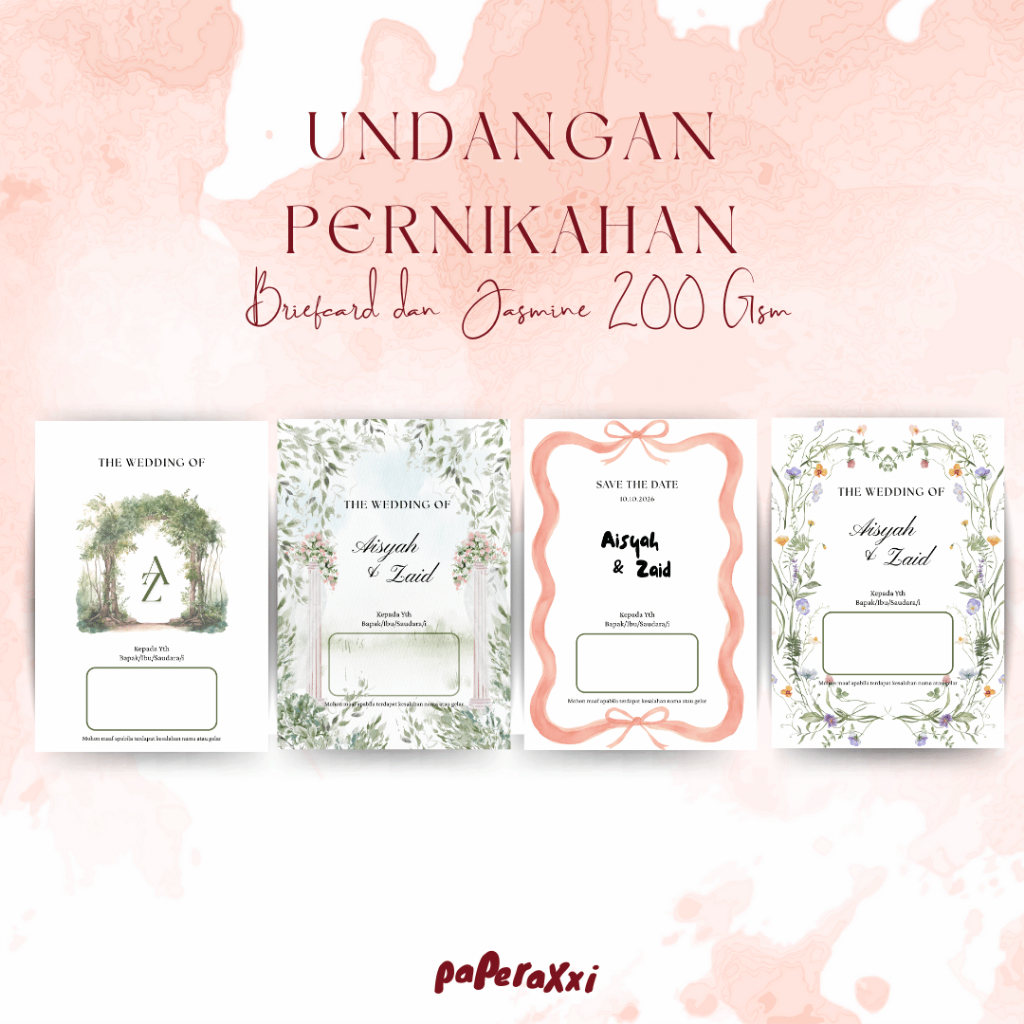 Undangan Pernikahan Premium Aesthetic Simple Minimalis