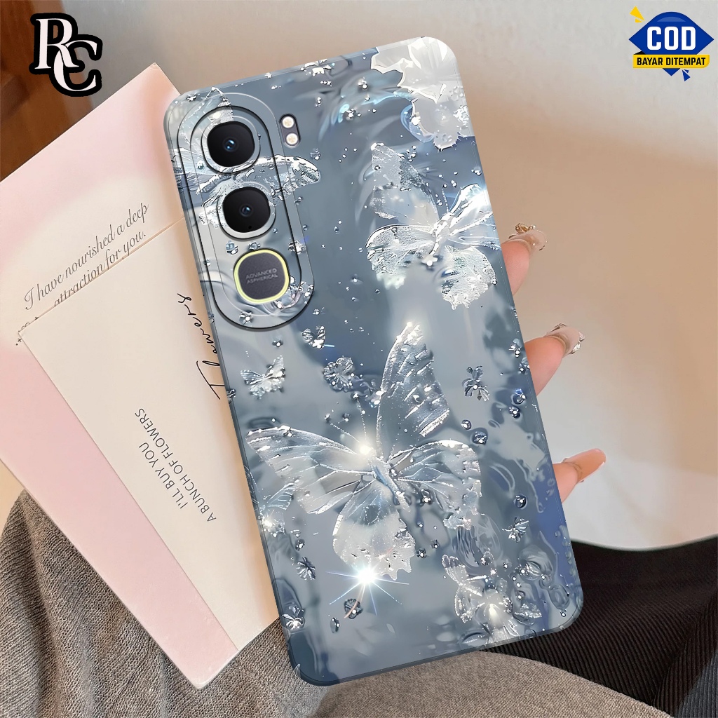 Casing VIVO Y21D 4G Fashion Case Kupu-kupu Softcase VIVO Y21D 4G Case VIVO Y21D 4G Silikon Cover Pel