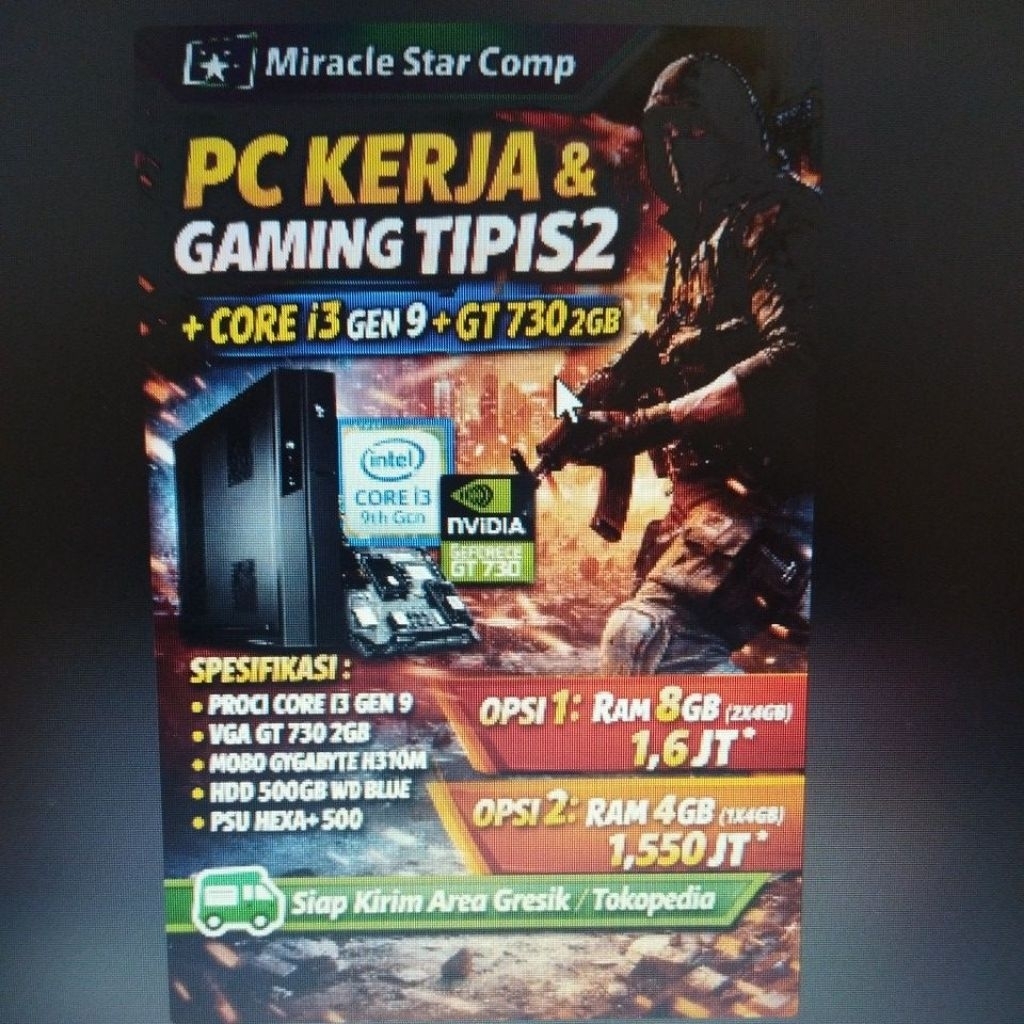 PC Rakita Core i3 Gen 9 + GT 730 2GB