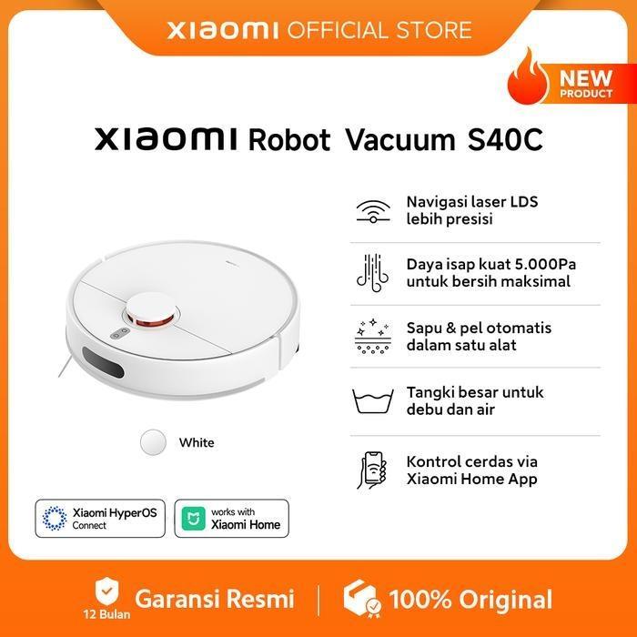 Xiaomi Robot Vacuum S40C 5000Pa Garansi Resmi