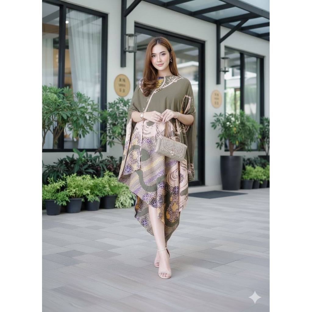 Kaftan Batik Kaftan Paris Kaftan Rayon Kaftan Kondangan Batik Modern Kaftan Asimetris