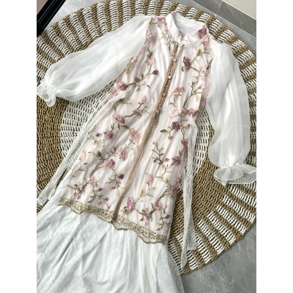 Gamis wanita premium tile 2026 | Dress gaun cantik | gamis anggun kondangan lebaran | dress embroide