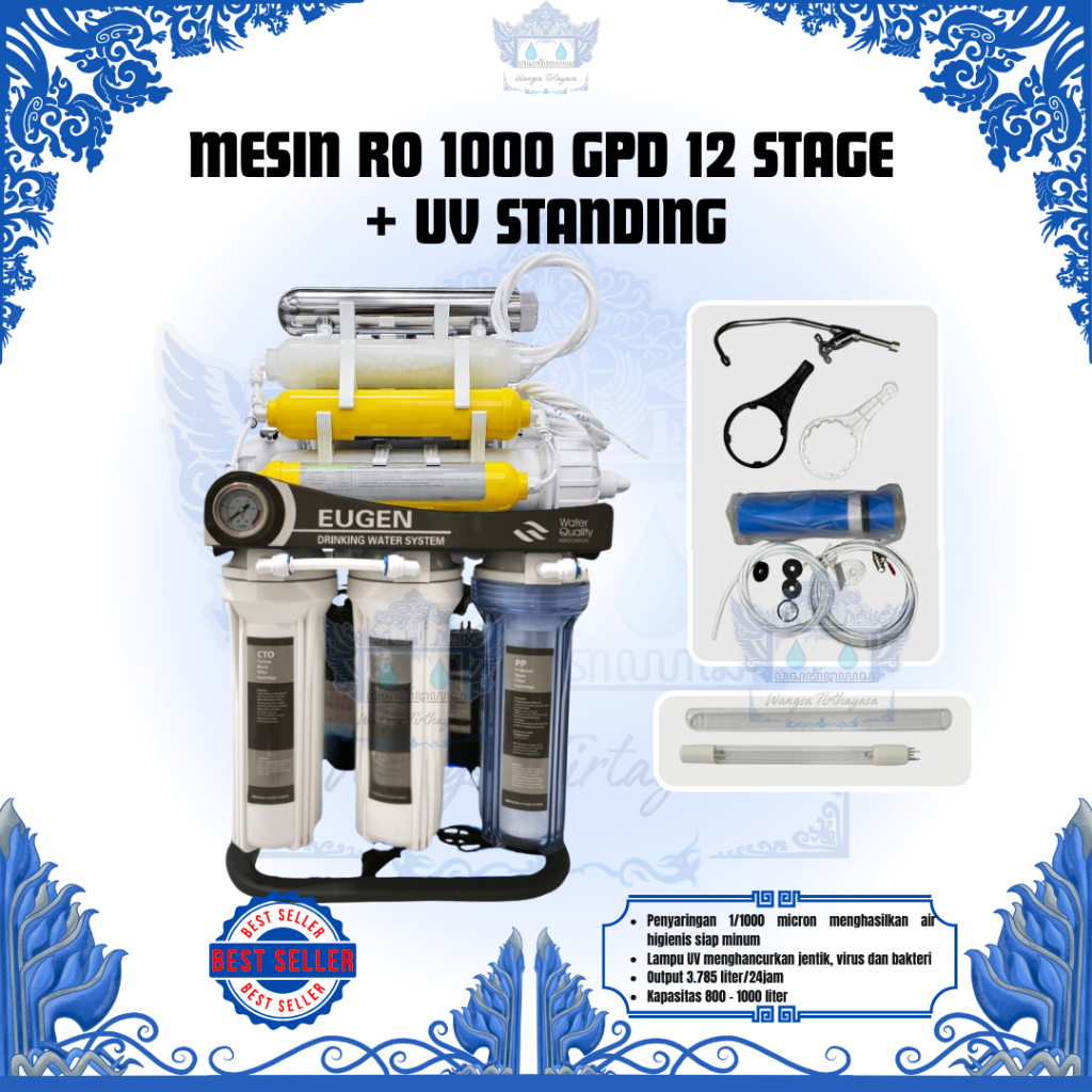 Mesin RO 1000 gpd 12step+UV Ultraviolet