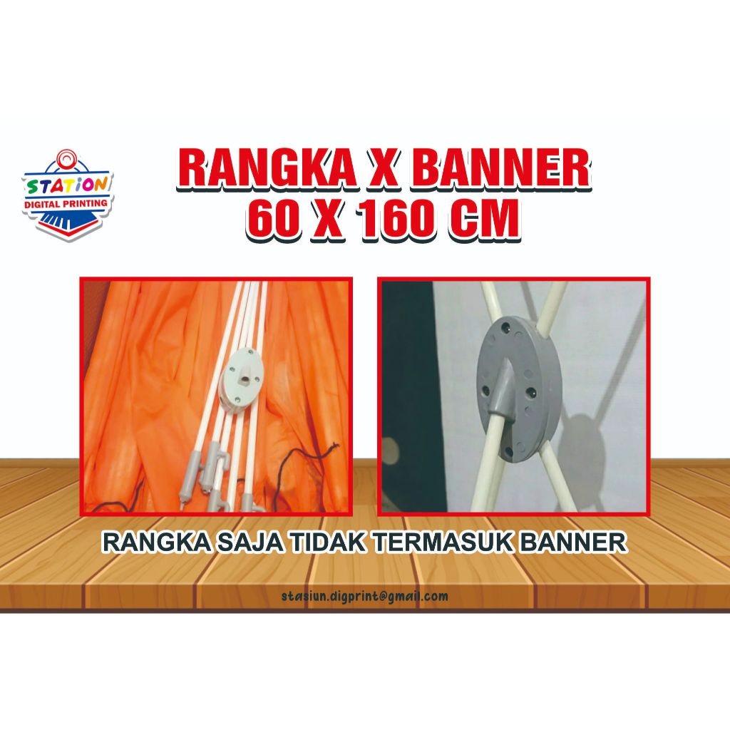 Rangka X Banner Uk. 60 X 160 Cm  Tiang Saja Ya / Tiang X Banner