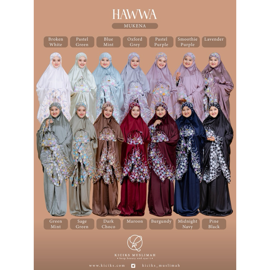 KICIKS MUSLIMAH - MUKENA HAWWA // MUKENA DEWASA // MUKENA LEBARAN 2026