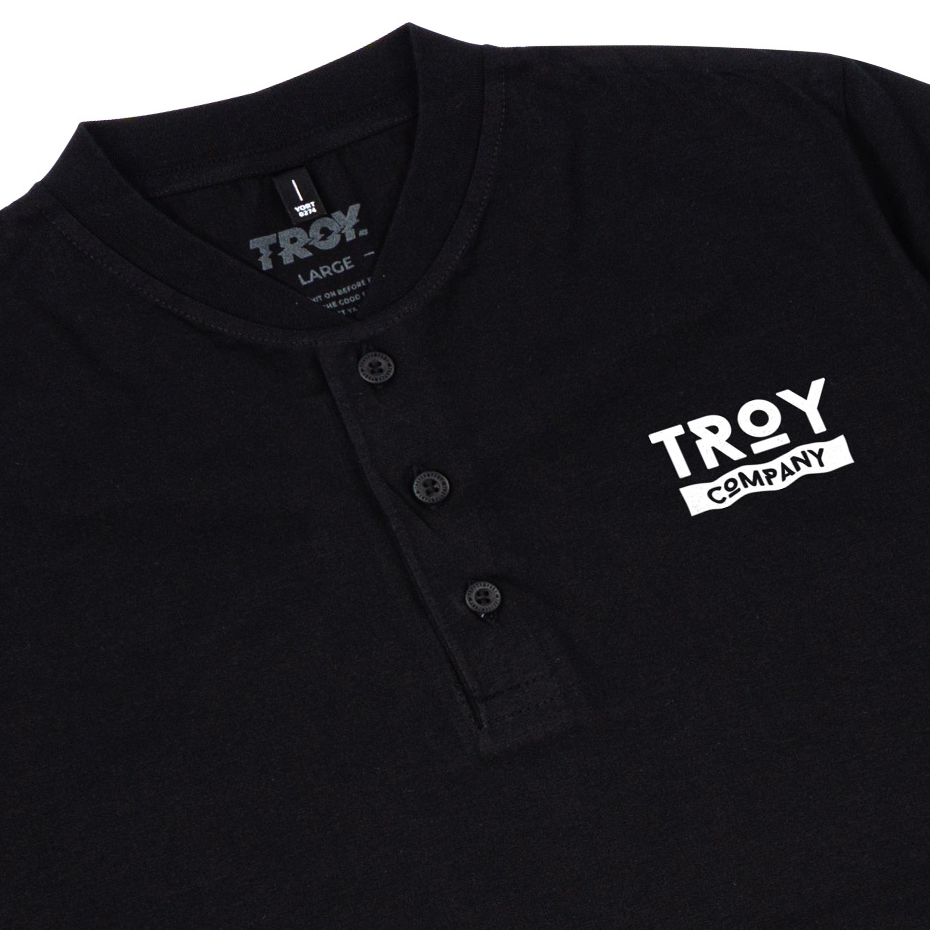 Troy Company Baju Koko Pria Hitam Lengan Pendek Kerah Shanghai Ola KKD 2564