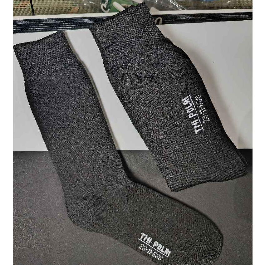 Kaos Kaki Pdl Tni Hitam Tebal Panjang / Kaos kaki Polri Hitam Panjang Tebal / Kaos Kaki Security Sat