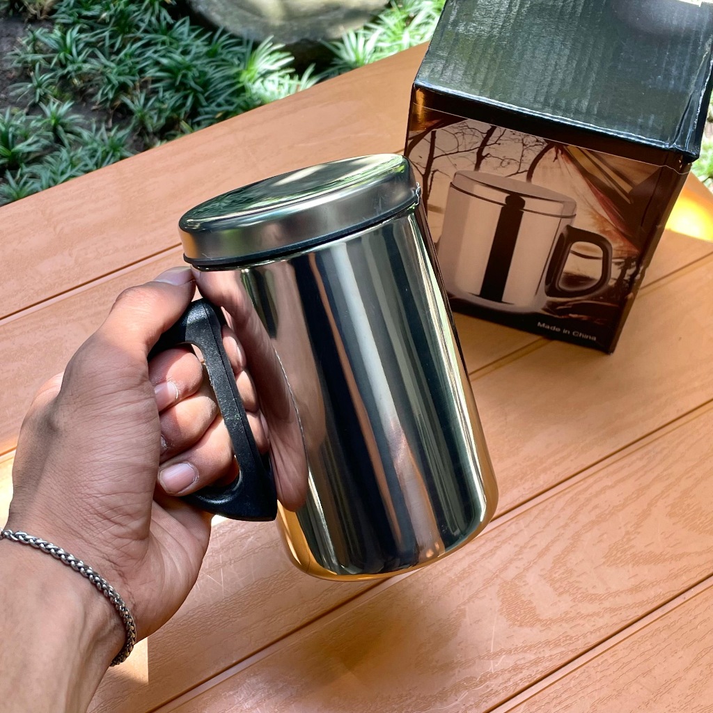 Mug Tutup Stainless 500ml | Gelas Termos Tahan Panas
