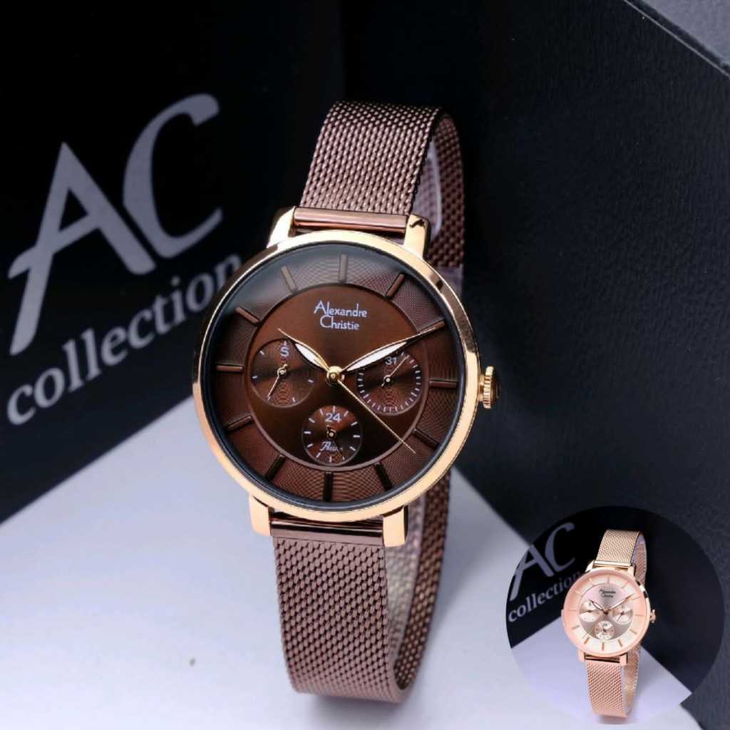 Jam tangan wanita alexandre christie ac 2959 / ac 2916 / ac 2a55 analog stainless steel original