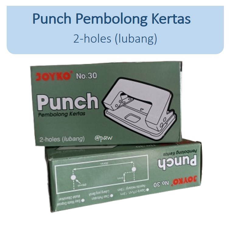 Punch Pembolong Kertas 2 Holes/ Paper Punch No 30/ Pembolong Kertas / Pembolong Kecil/ Punch Kertas